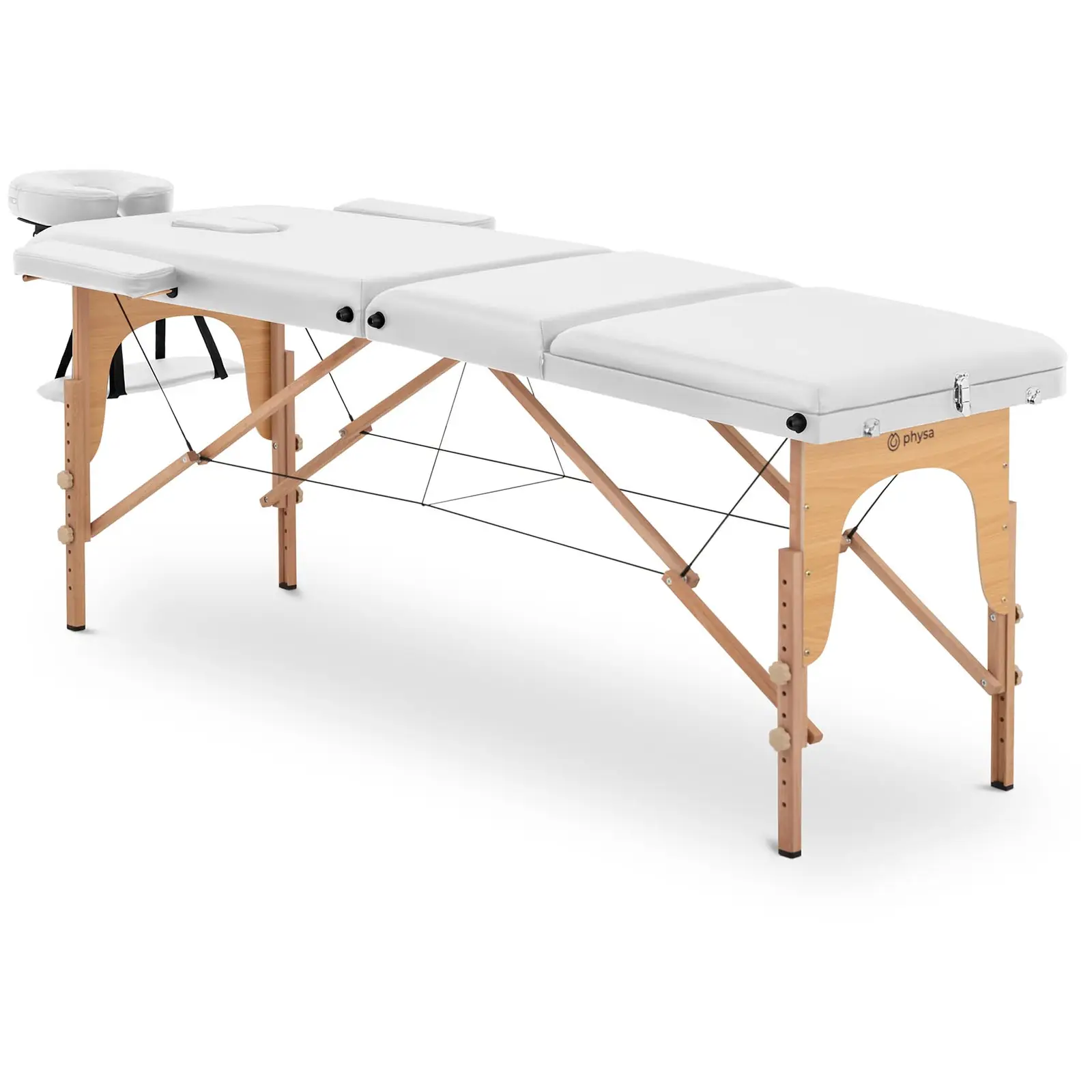 Folding Massage Table - 185 x 60 x 62 cm - 227 kg - White