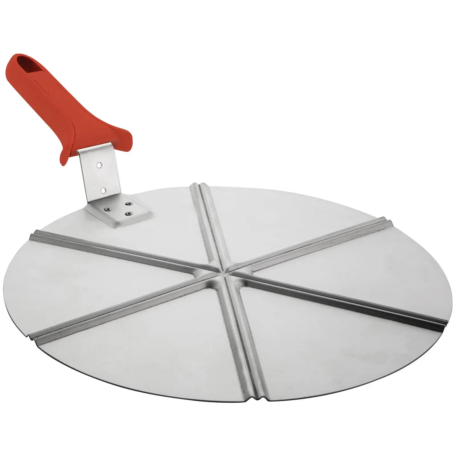 Pizza Serving Board - 30 cm - handle: 18.5 cm - aluminium - 6 portions