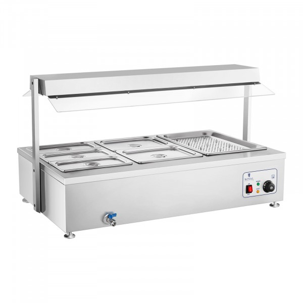 Bain-Marie - 6 GN - with meat attachment and drain tap