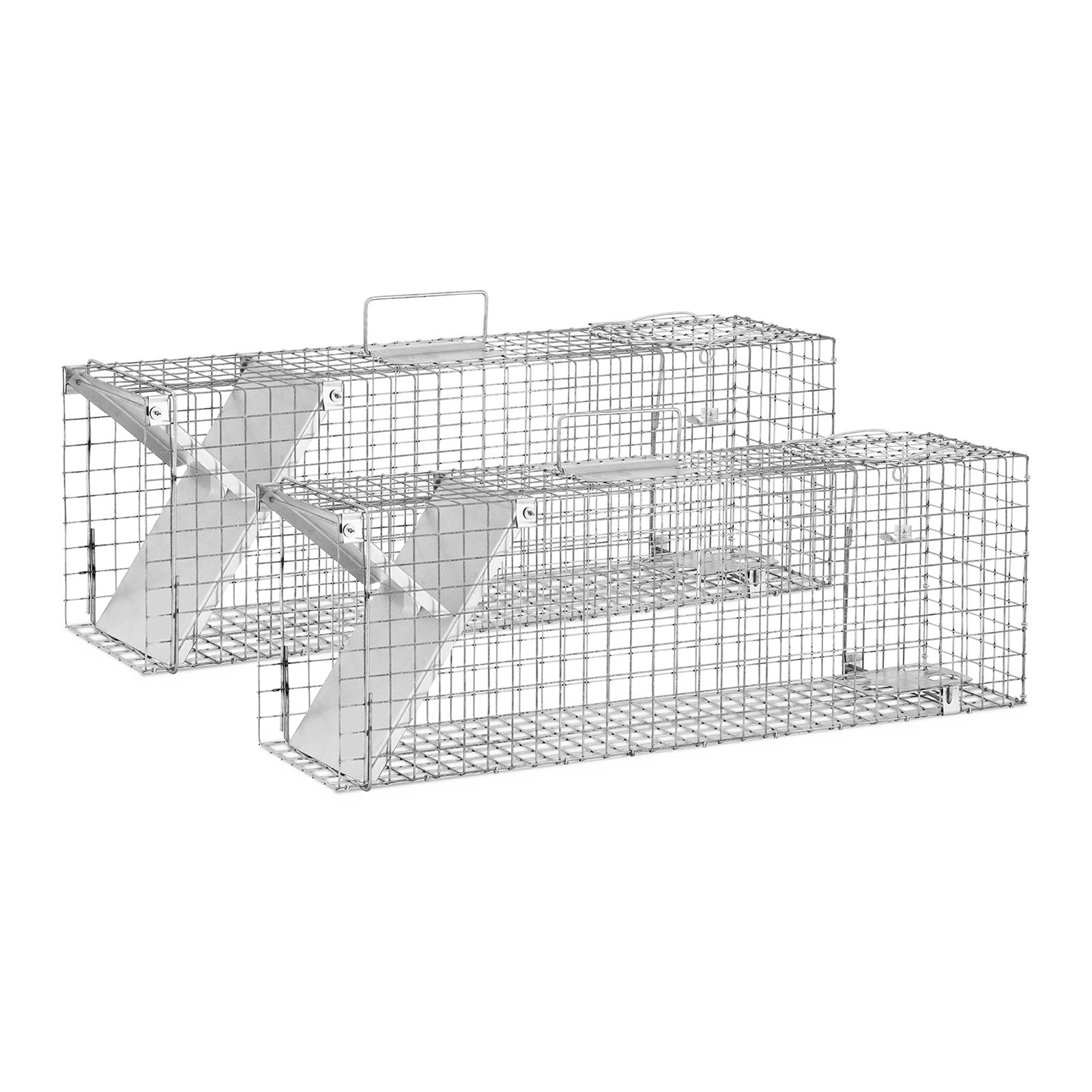 Humane animal trap - 82 x 20 x 27 cm - Grid size: 25 x 25 mm - 2 pieces