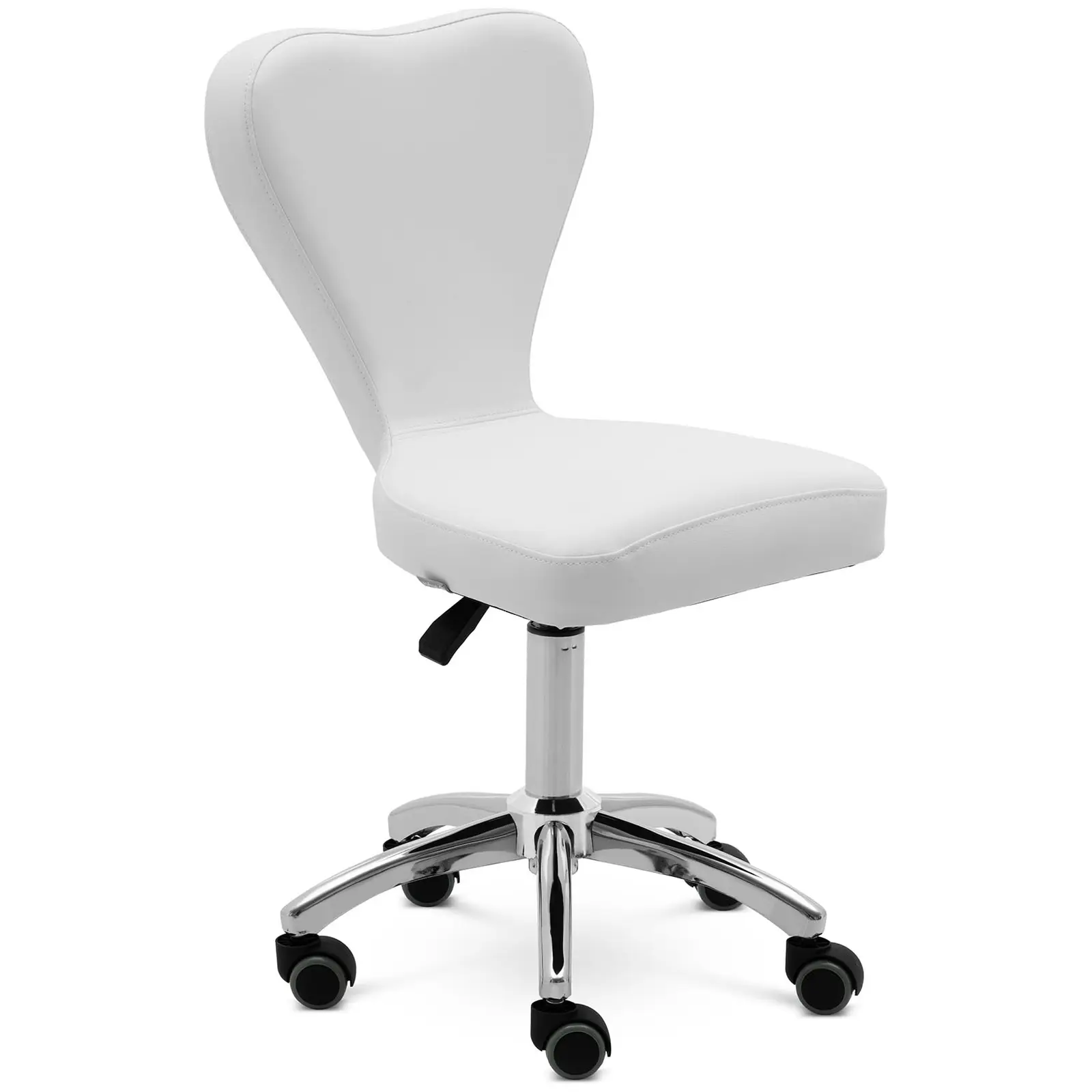 Stool Chair With Back - 49 - 63 cm - 150 kg - white