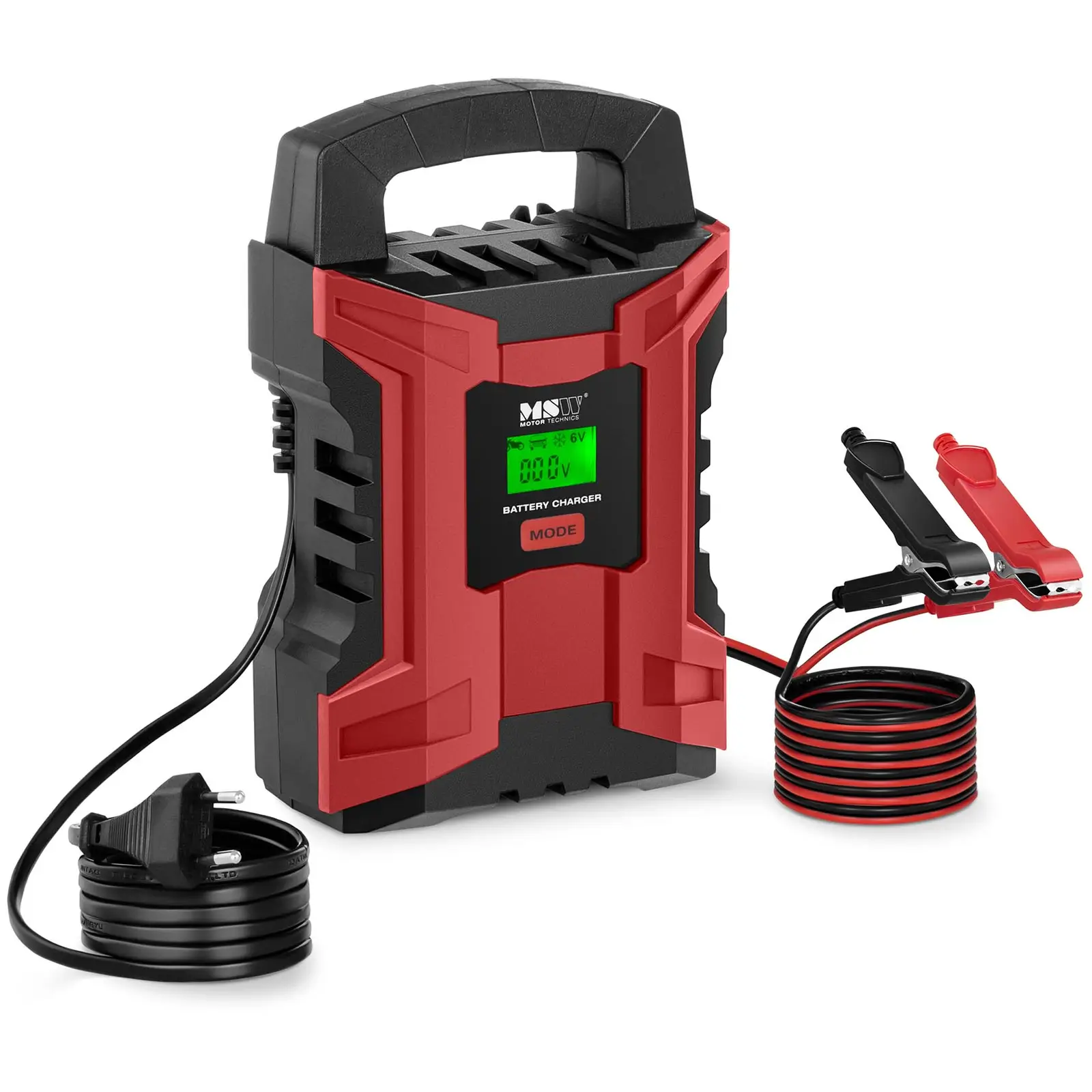 Car Battery Charger - 6/12 V - 2/10 A - LCD