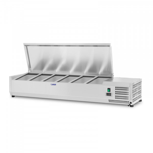 Countertop Refrigerated Display Case - 140 x 33 cm - 6 GN 1/4 Containers