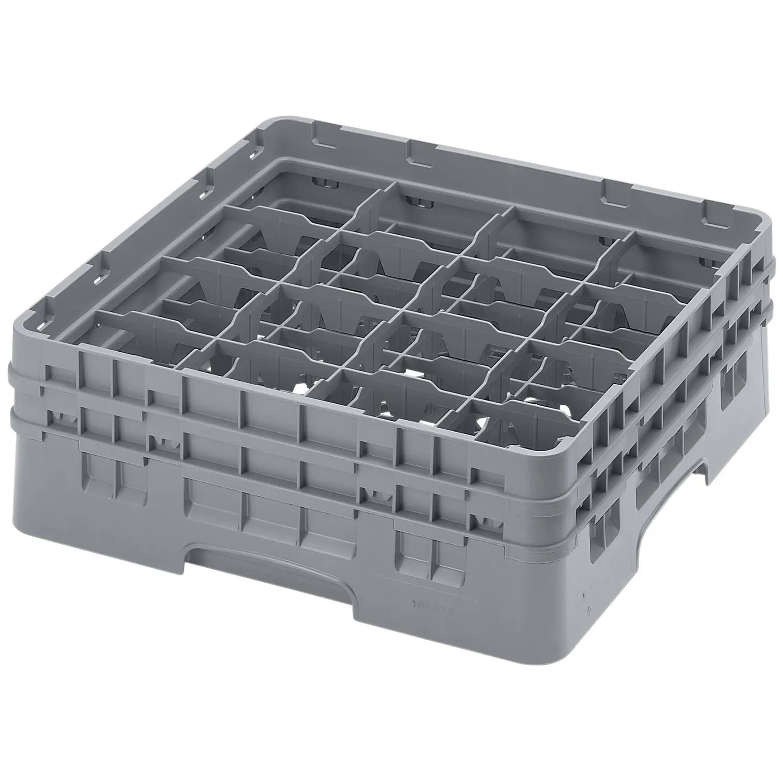 Glass Rack - 16 compartments - 50 x 50 x 18,4 cm - glass height: 13,3 cm