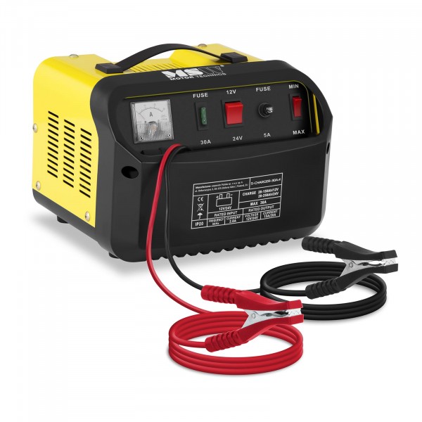 Heavy Duty Battery Charger - 12/24 V - 15/20 A - Diagonal Control Panel