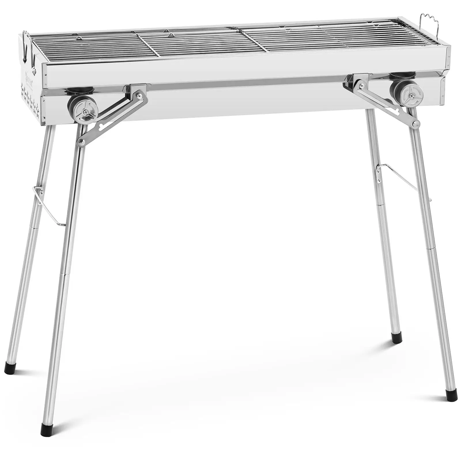 Charcoal grill - with grill - 75 x 26 cm - stainless steel / galvanised steel - Royal Catering
