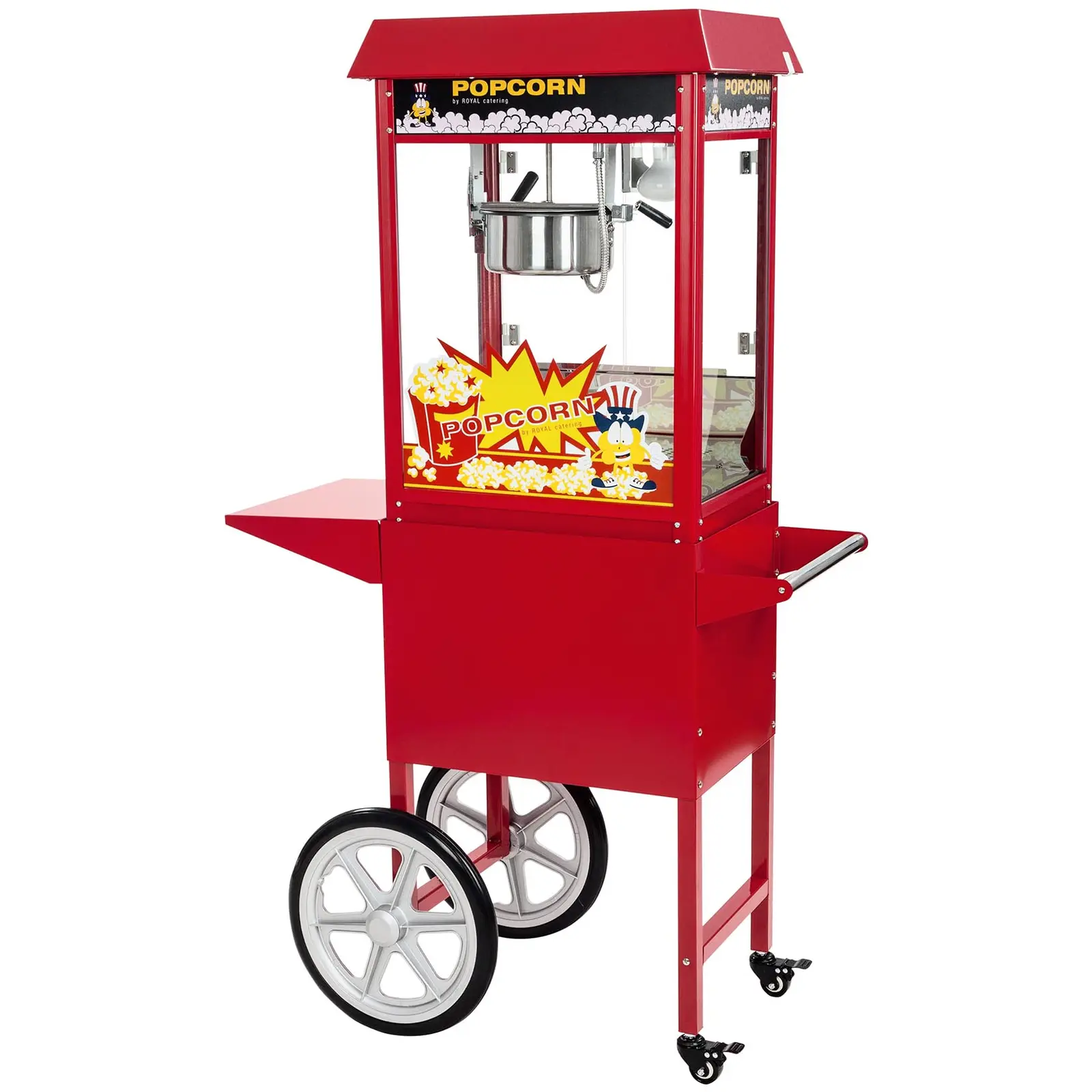 Popcorn machine with cart - Red