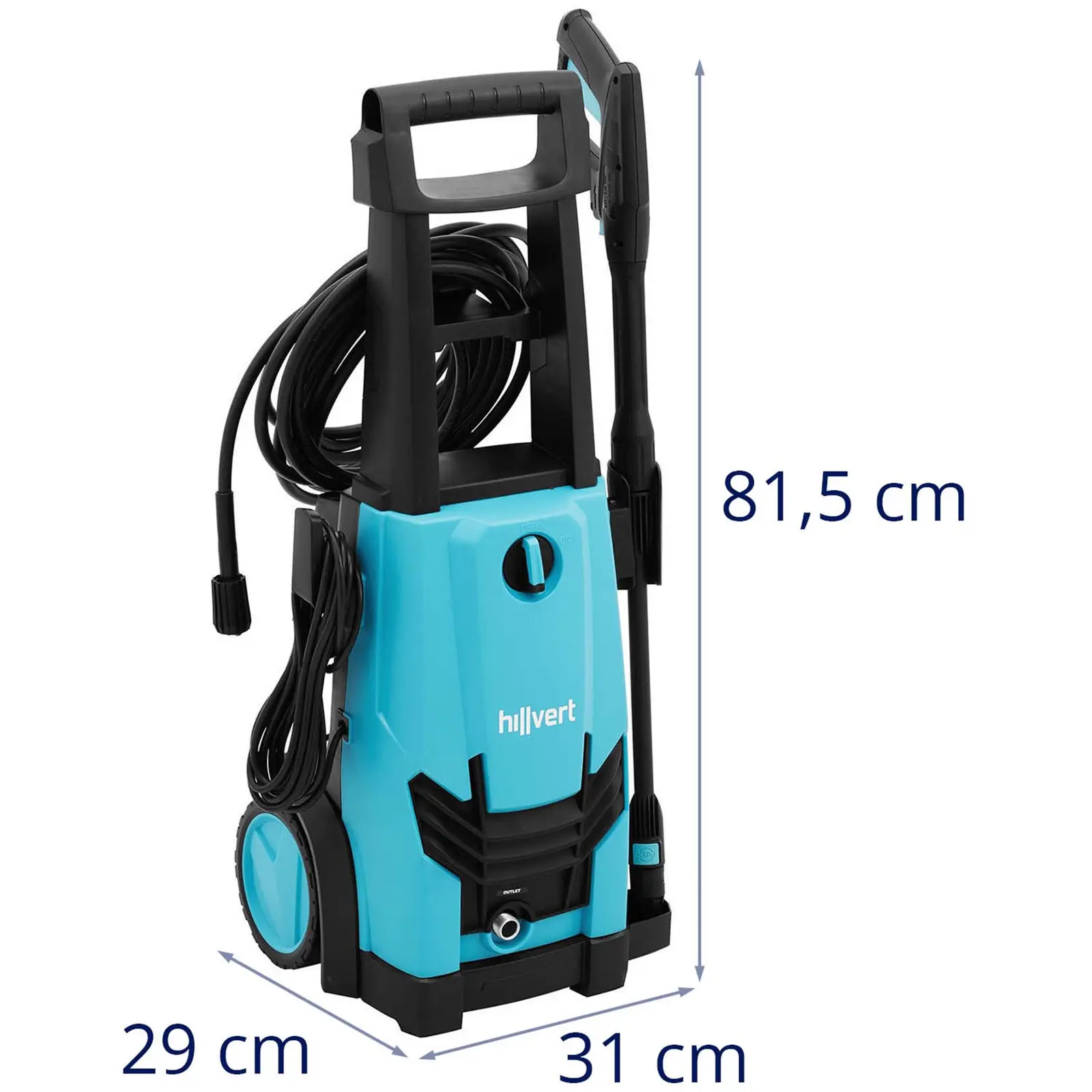 Pressure Washer - 2200 W -  bar - 6.3 l/min - 10 m hose - incl. Accessories