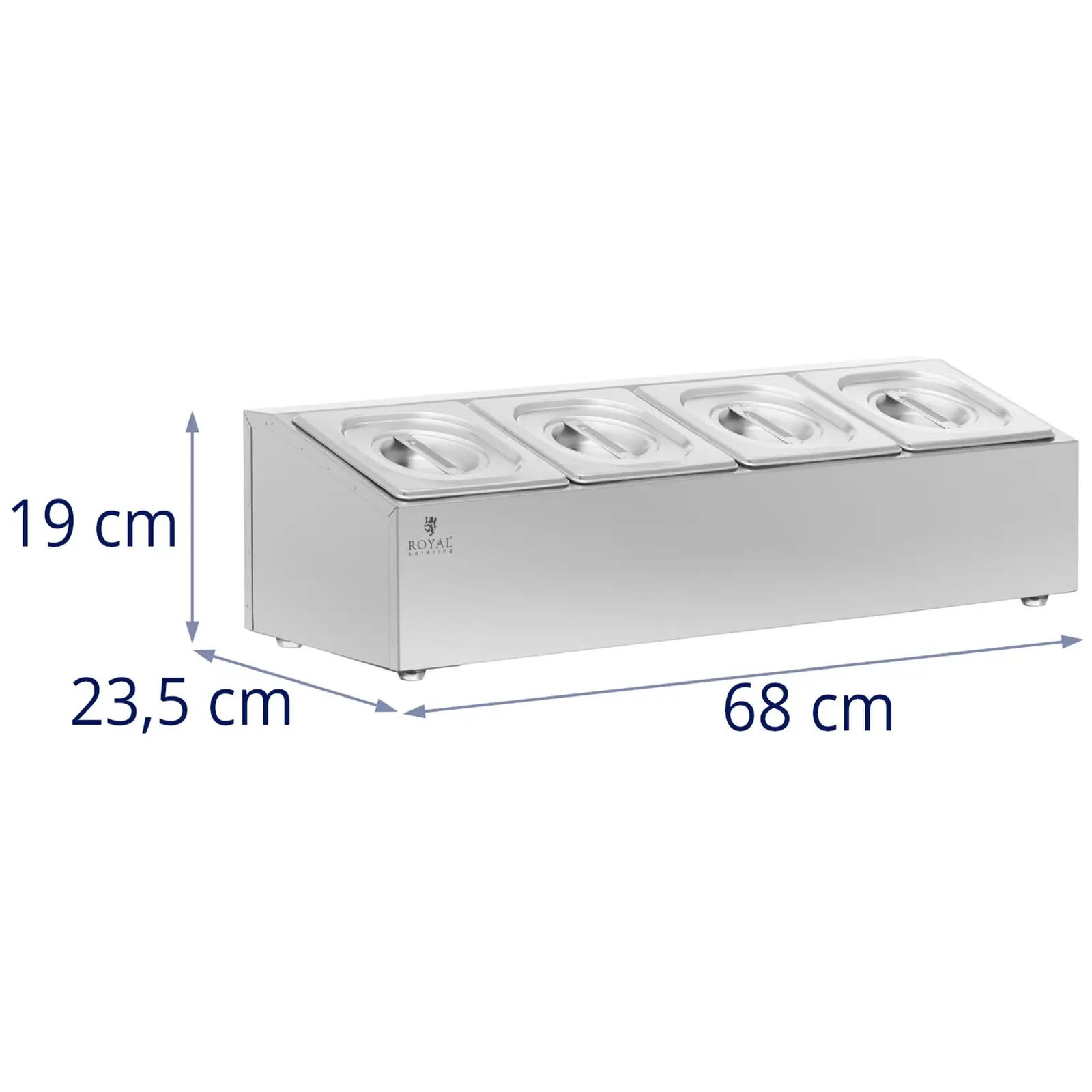 Bain Marie - 4 GN 1/6 - 7,6 l - Royal Catering