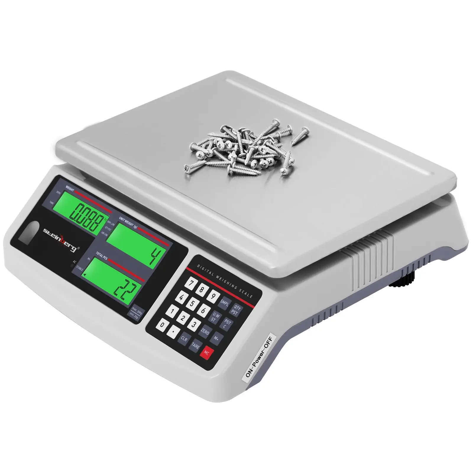 Counting Scale - 30 kg / 1 g - 3 LCD - battery 72 hrs
