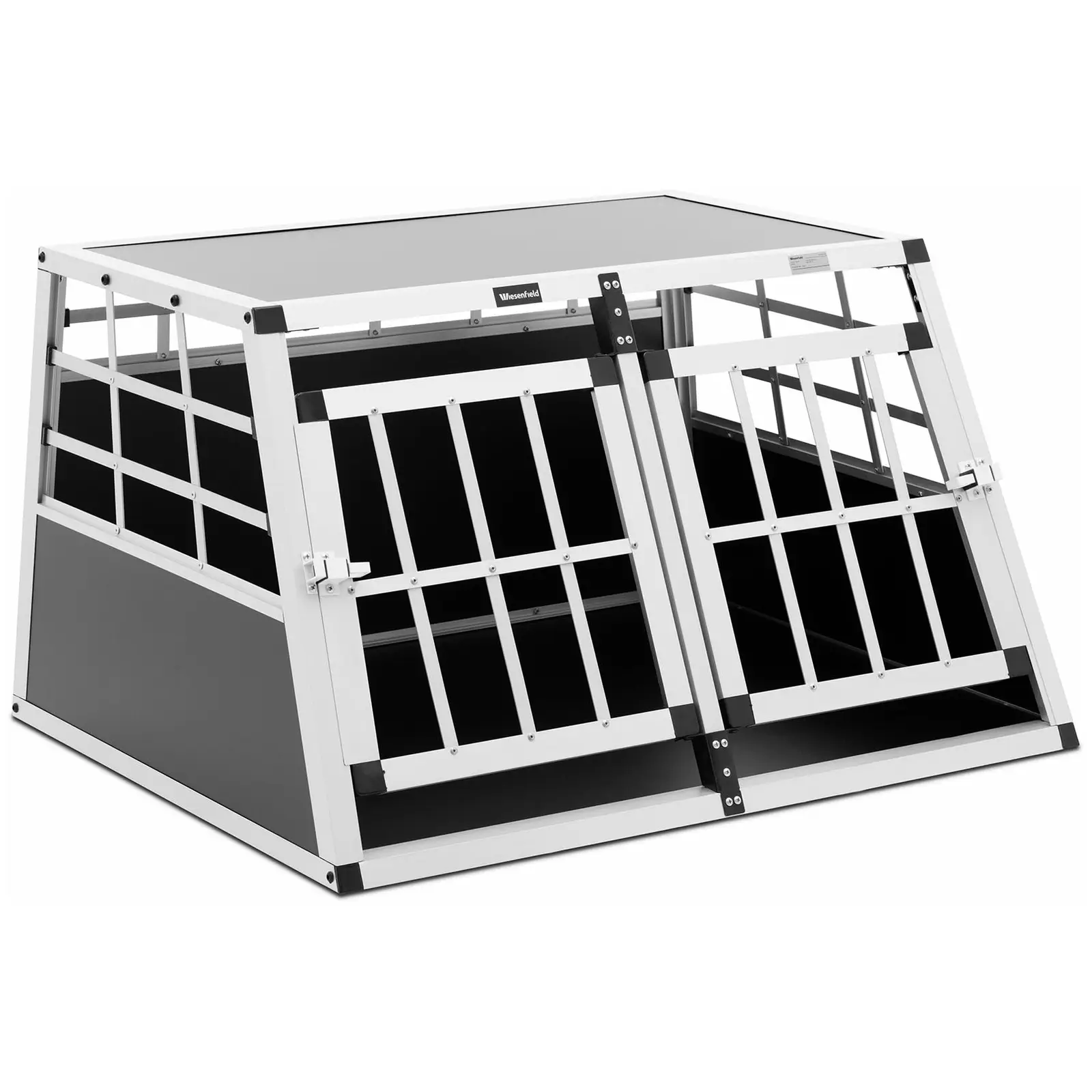 Dog Crate - Aluminium - Trapezoid shape - 69 x 90 x 50 cm