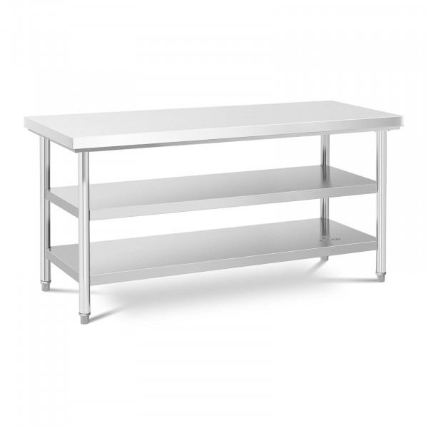Stainless Steel Work Table - 60 x 180 cm - 600 kg - 3 levels